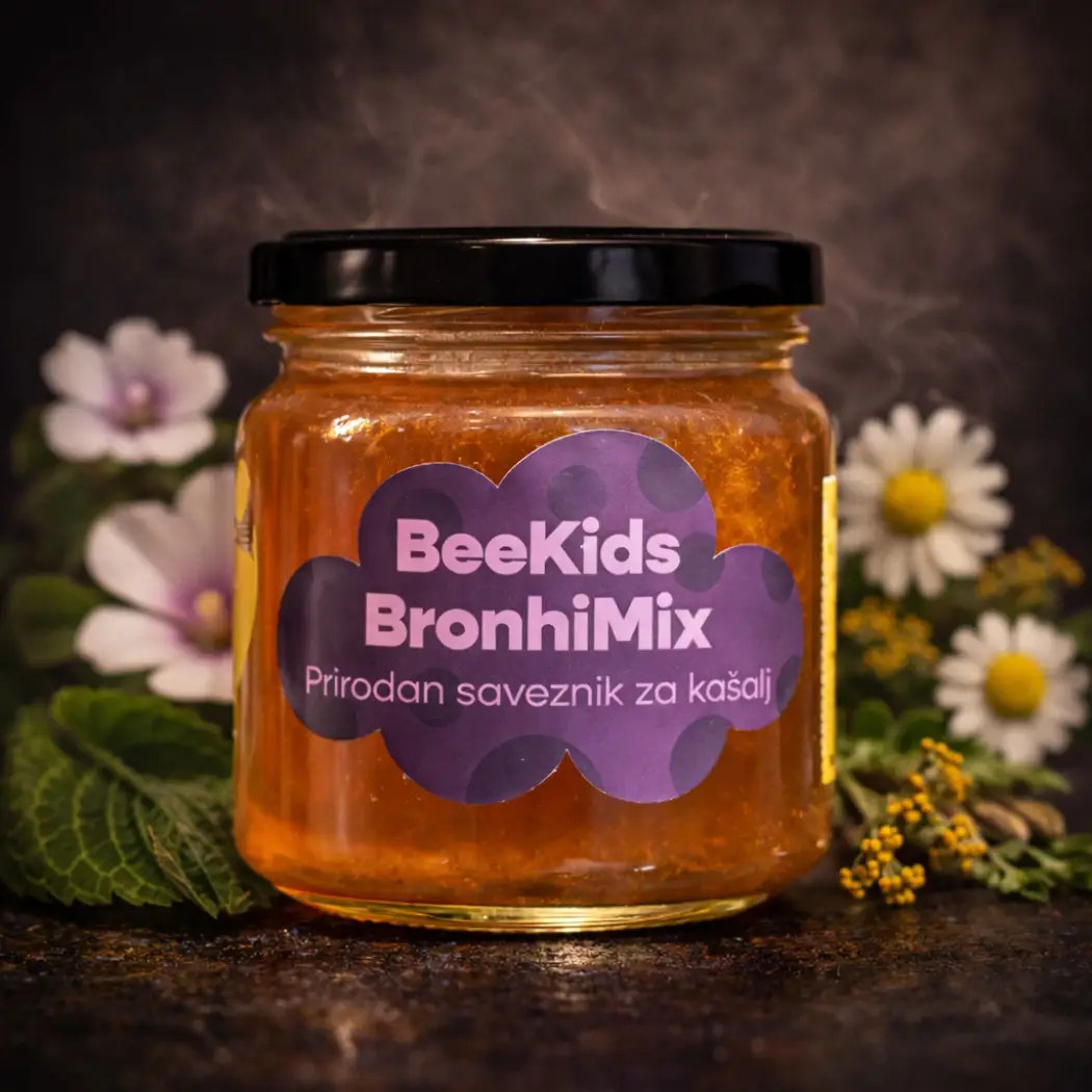 BeeKids BronhiMix – infuzovani med za decu, za kašalj – Bee Mad